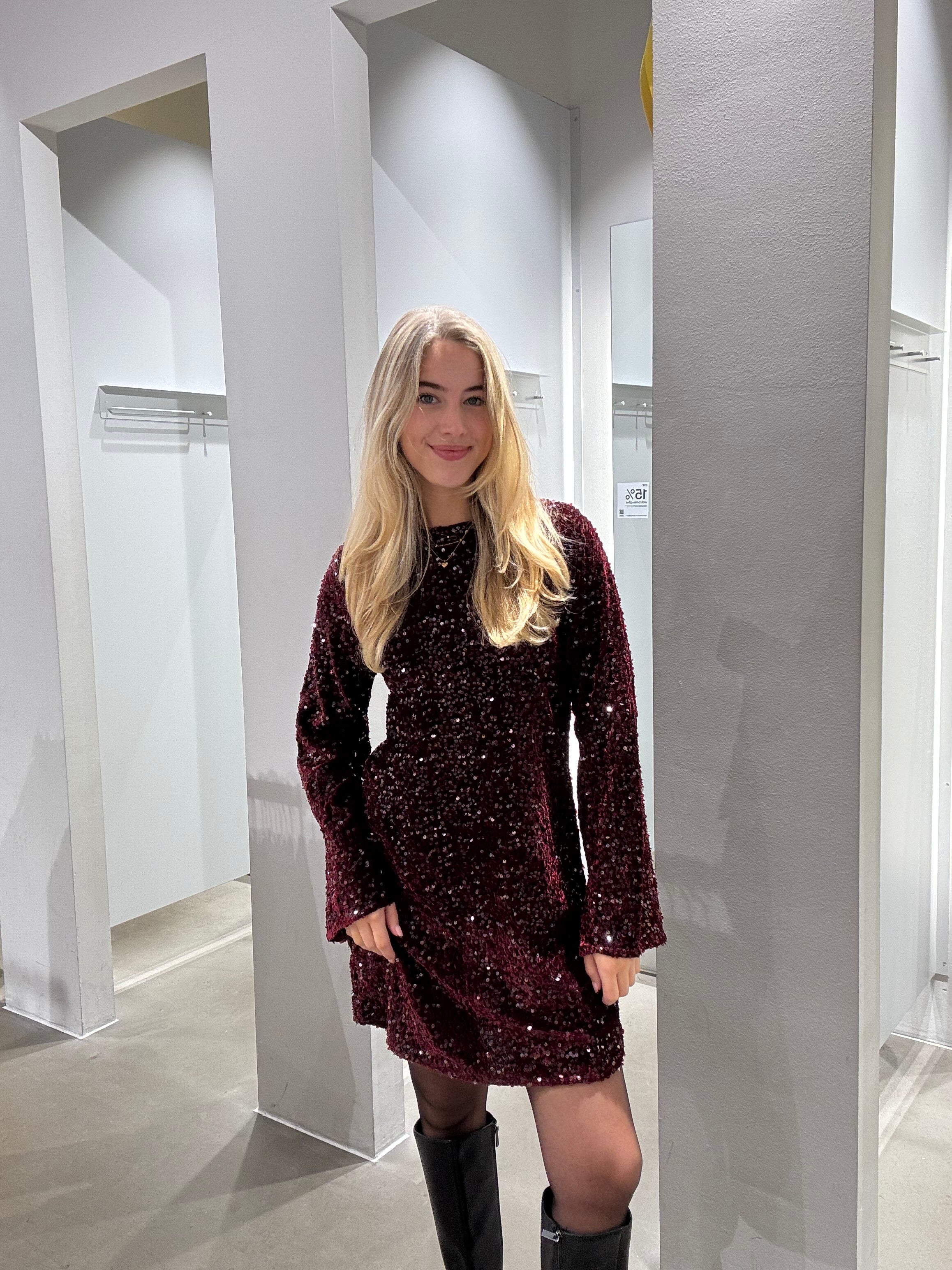 PCKAM Short Dress - Tawny Port