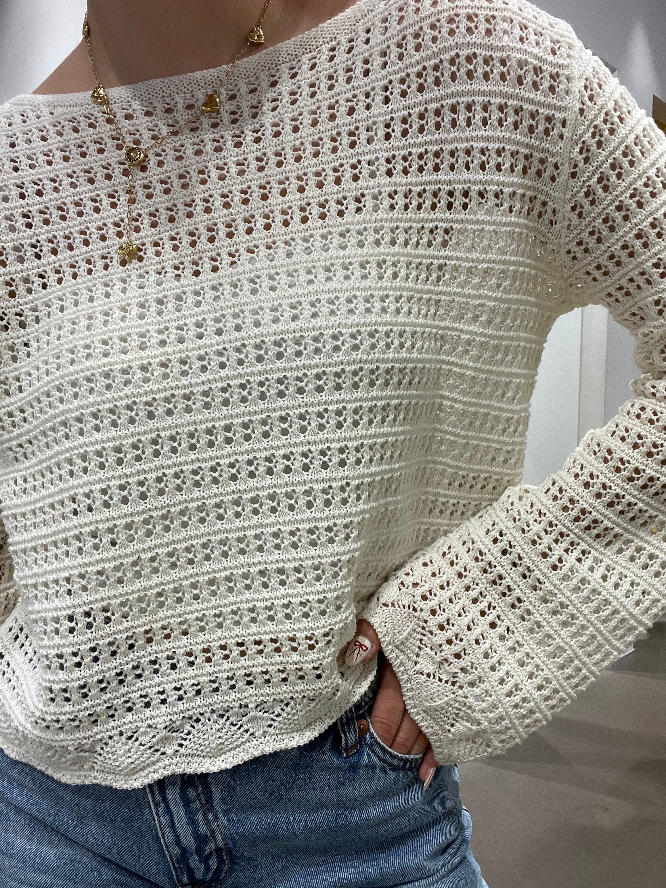 PCFALLON Pullover - Cloud Dancer