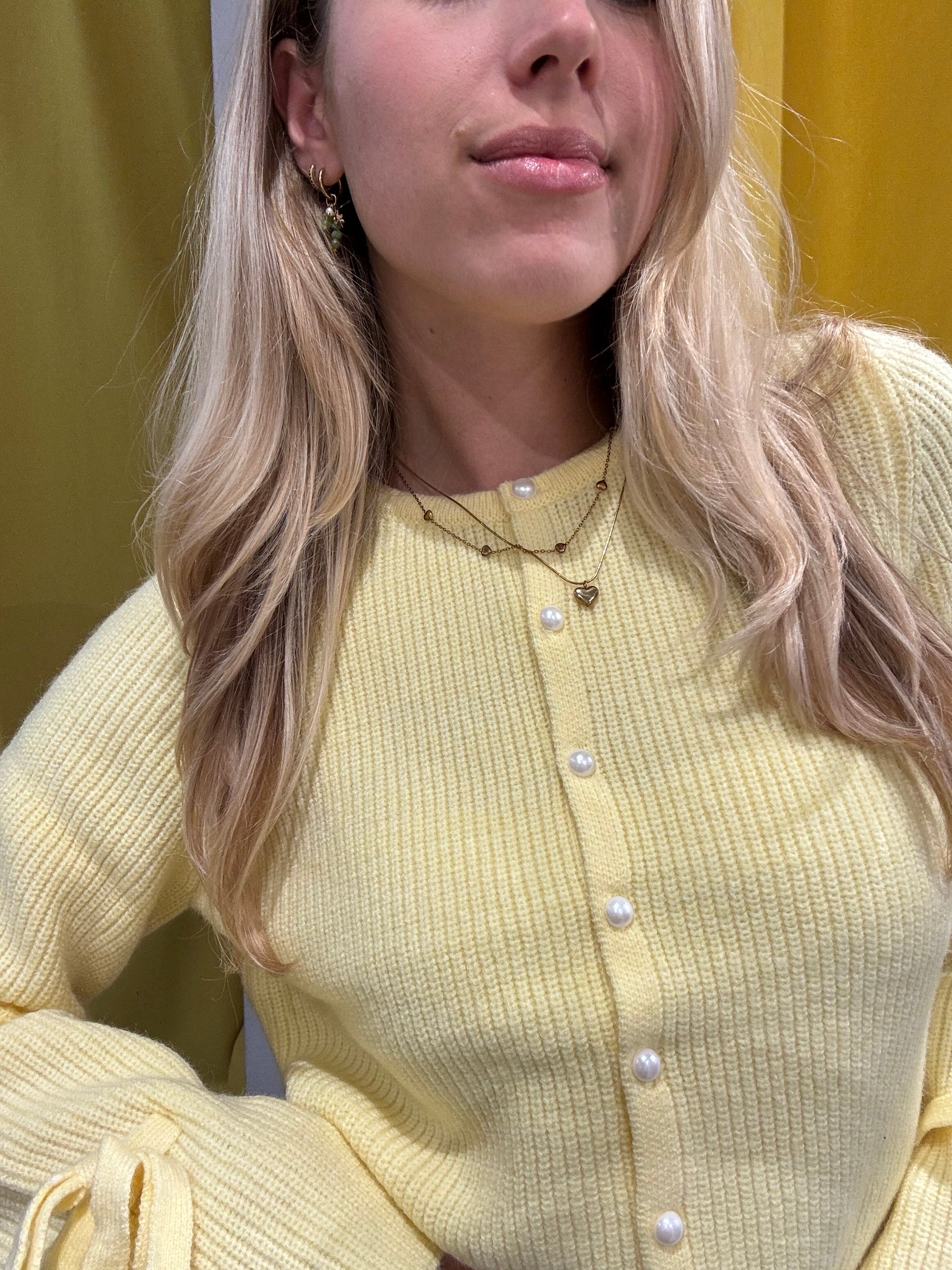 PCRIKKE Knit Cardigan - French Vanilla