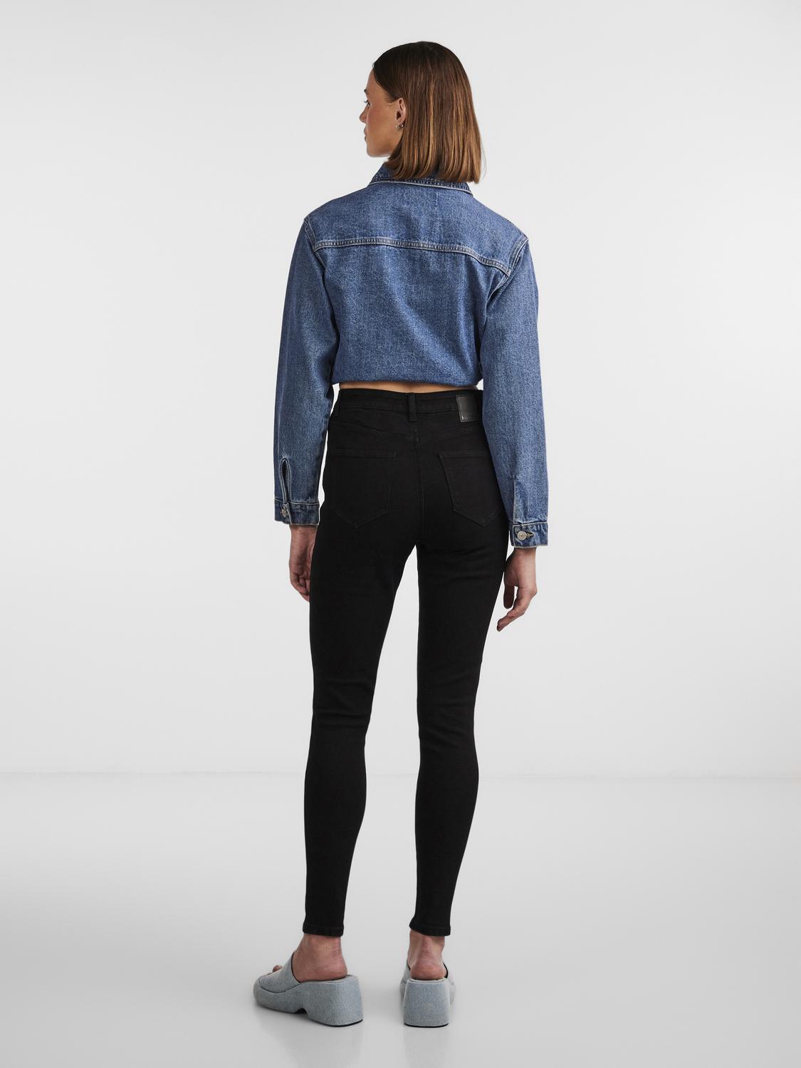 PCDANA HW Jeans - Black Denim