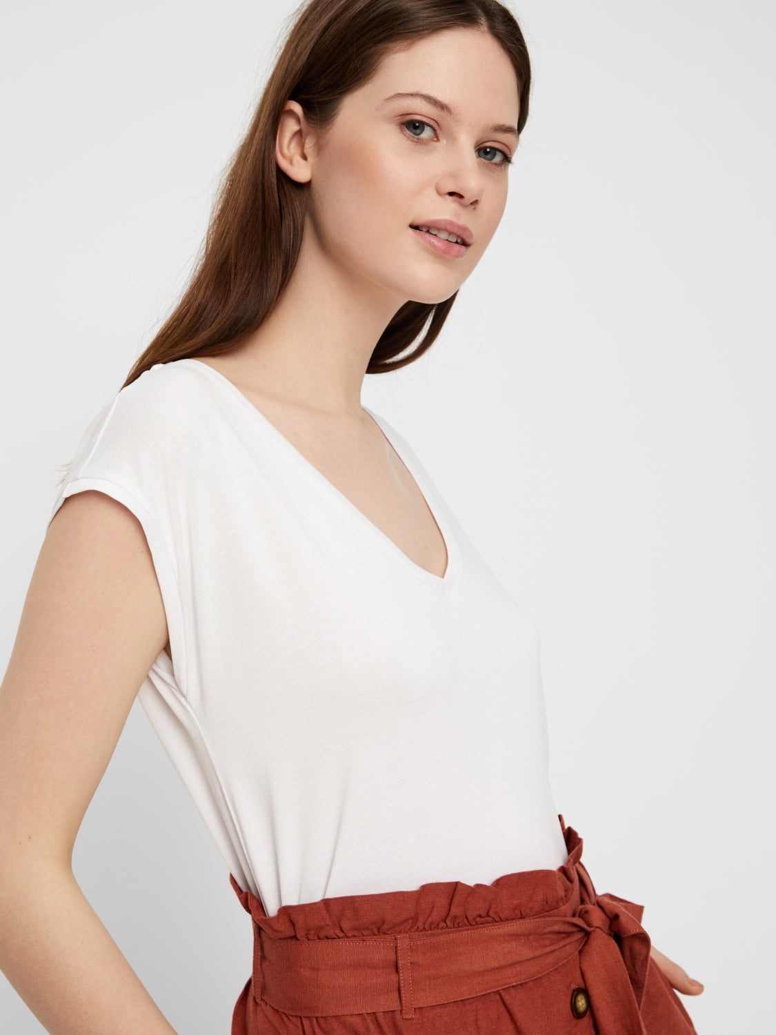 PCKAMALA Tops - bright white