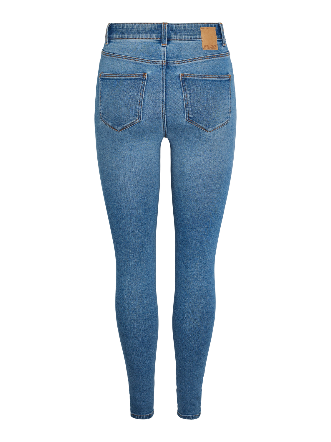 PCDANA HW Jeans - Medium Blue Denim