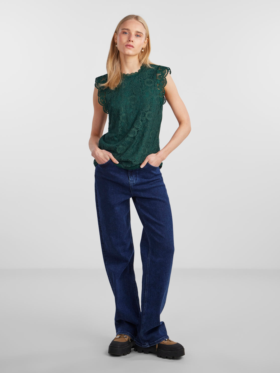 PCOLLINE T-Shirts & Tops - Trekking Green